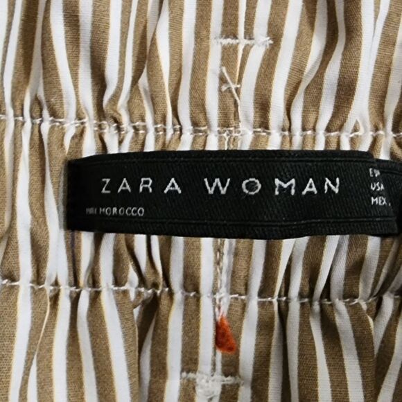 ZARA Floral and Striped Poplin Culottes - Picture 12 of 14